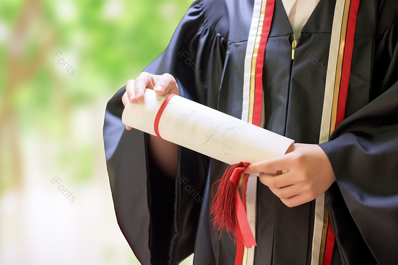 硕士研究生手举毕业证书庆祝毕业,高清,摄影图,摄影图片,图片大全,摄影图免费下载